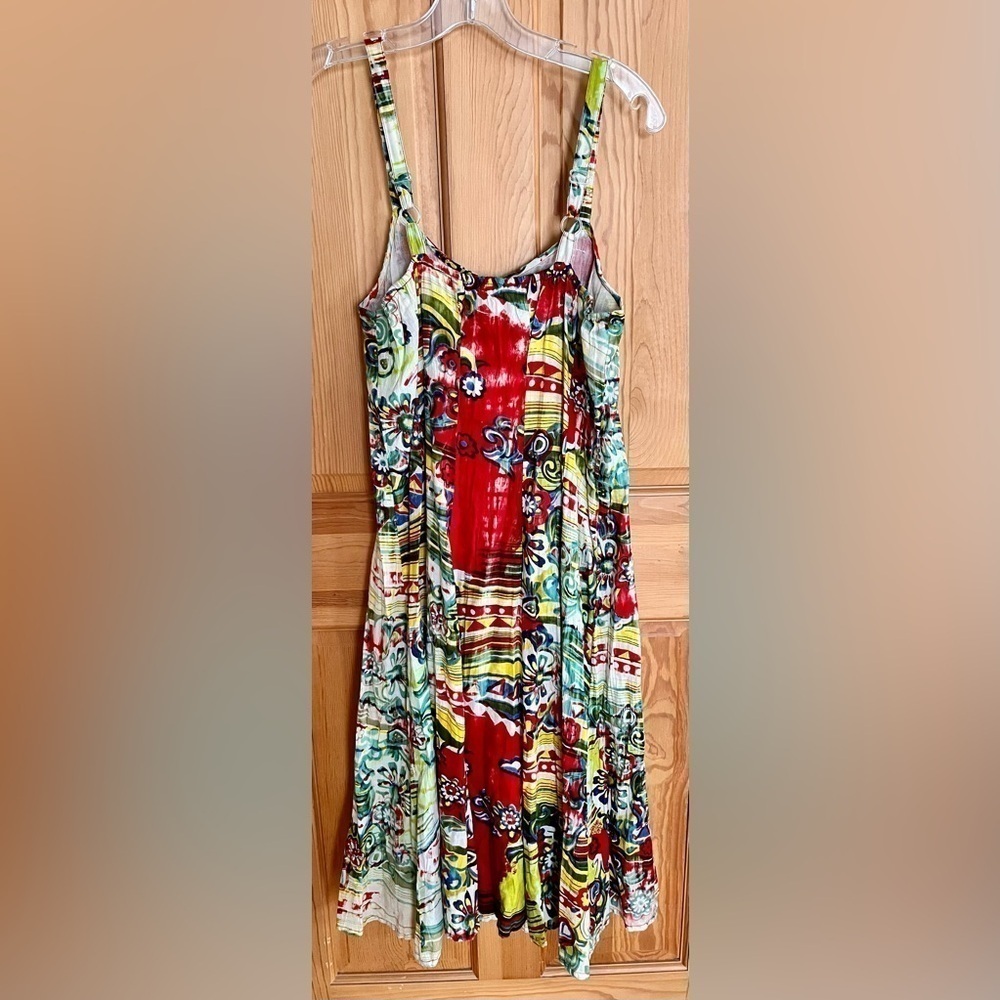 Chaudry KC Hand-Dyed & Hand-Beaded Bohemian Midi Dress Raga Anthropologie Gypsy